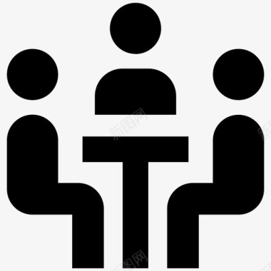 会议商务会议小组会议图标图标