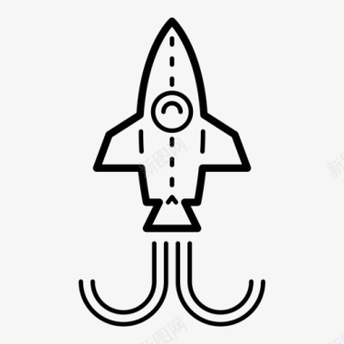 卡通飞船火箭宇宙飞船火箭太空火箭图标图标
