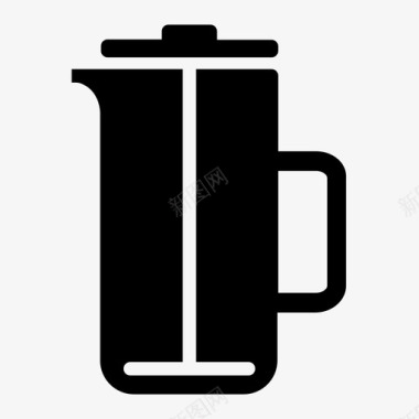 法式榨汁机咖啡机咖啡壶图标图标