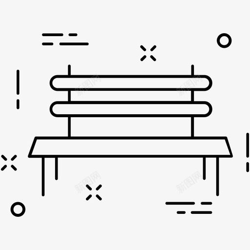 杂项长椅休息椅2个图标svg_88icon https://88icon.com 2个图标 休息椅 杂项长椅