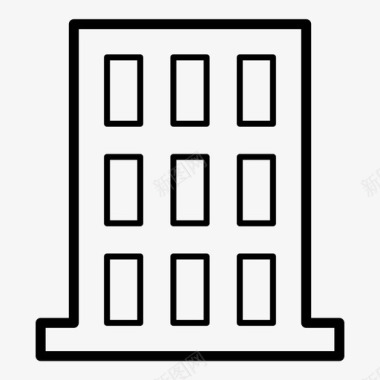 建筑抠图建筑商业建筑办公大楼图标图标