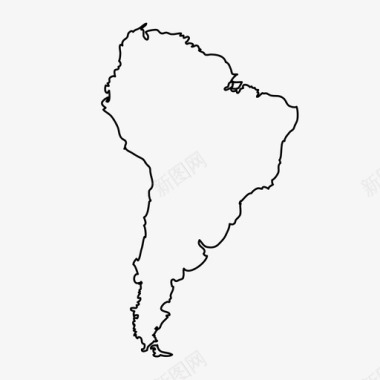 南美洲大陆地理图标图标