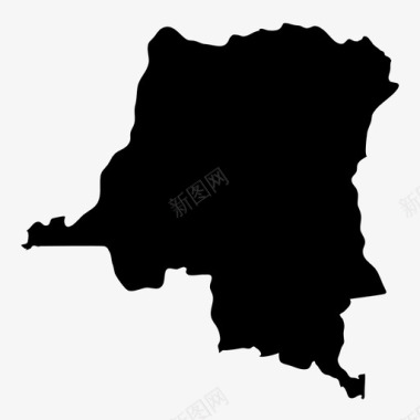 非洲拼图地图刚果非洲刚果民主共和国图标图标