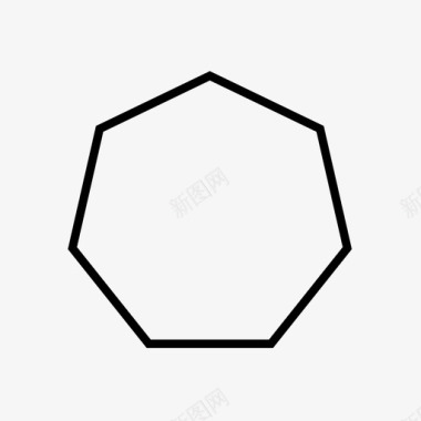 小清新几何背景七边形多边形形状图标图标