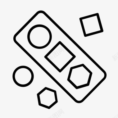 形状分类玩具逻辑游戏逻辑玩具图标图标