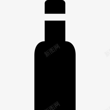 黑色瓶子容器大杯实心装满图标图标