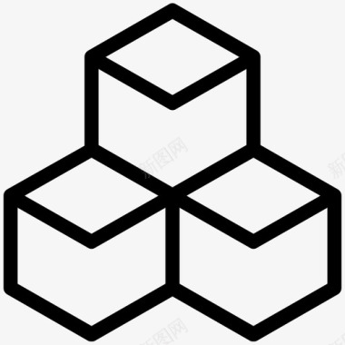 立方体图案立方体元素图标图标