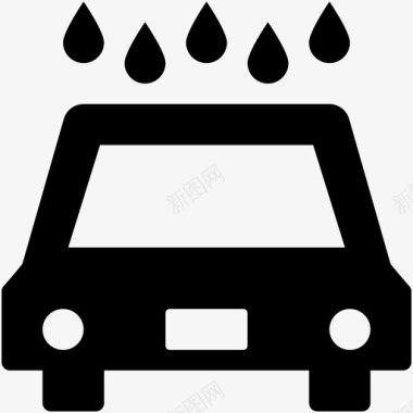 洗车汽车网络和用户界面字体图标图标