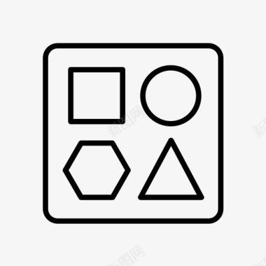 形状分类机逻辑游戏玩具图标图标