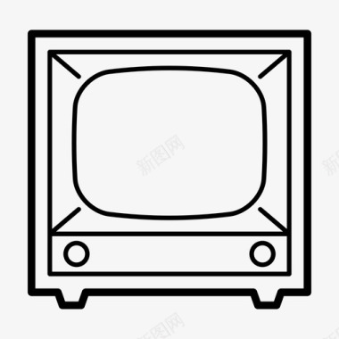 复古电视经典电视复古电视图标图标