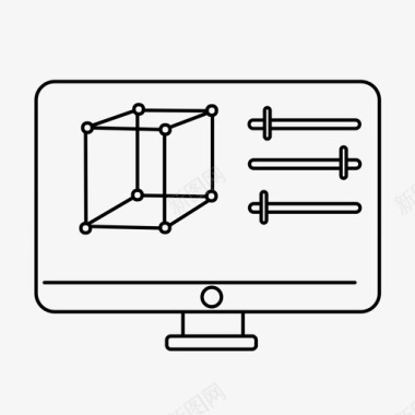 3d电视对象设置3d监视器图标图标