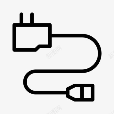 电源连接消费电子设备图标图标