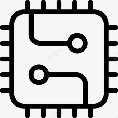 内存处理器芯片计算机芯片内存芯片图标图标