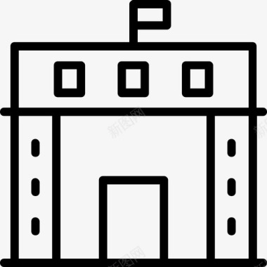 学校建筑矢量图学校学院建筑图标图标