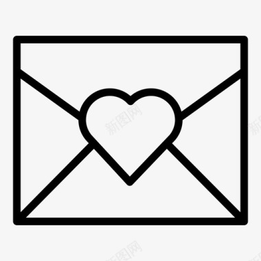 情人节的情书情书信封邮件图标图标