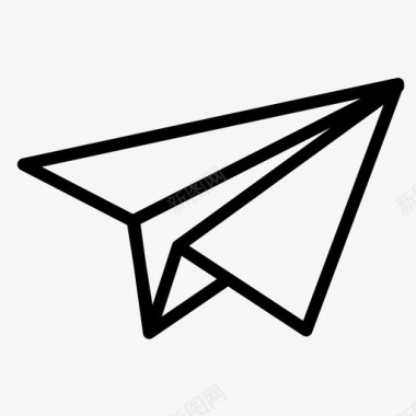 发送邮寄纸质飞机图标图标