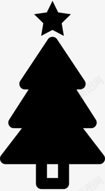 松树圣诞树假日松树图标图标