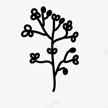 树树最小的圆茎极简的植物图标图标