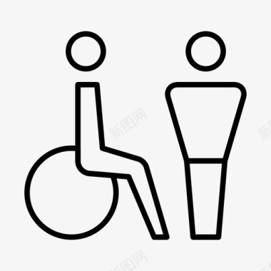 残疾人人标志图标图标