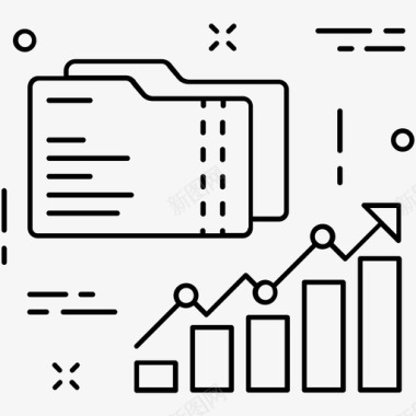 三维数据图数据分析条形图增长图标图标