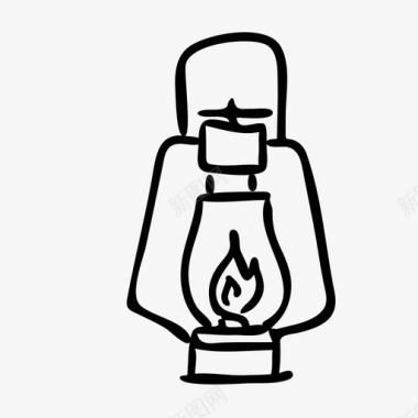 灯笼野营煤气灯图标图标