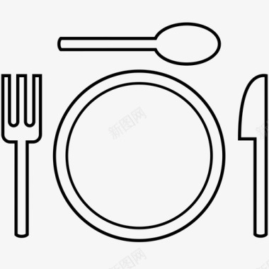情侣吃饭餐具进餐吃饭图标图标