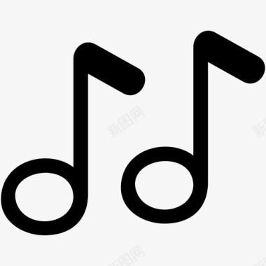 音符音乐符号钢琴图标图标