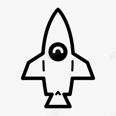 超酷太空船太空船导弹火箭图标图标