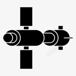 太空飞行空间站模块卫星图标高清图片