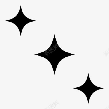 星星几何学多边形图标图标