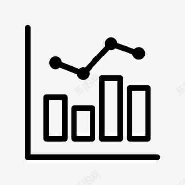 趋势线条形图趋势条形图图表图标图标