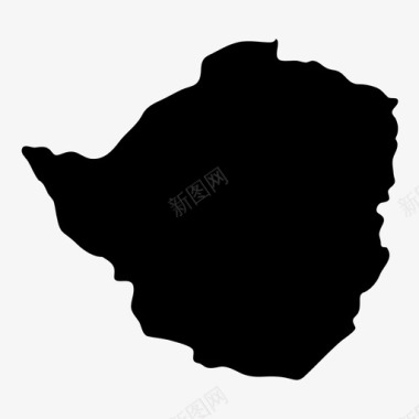 非洲拼图地图津巴布韦非洲地理图标图标