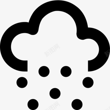 天气图标雨云雨滴图标图标