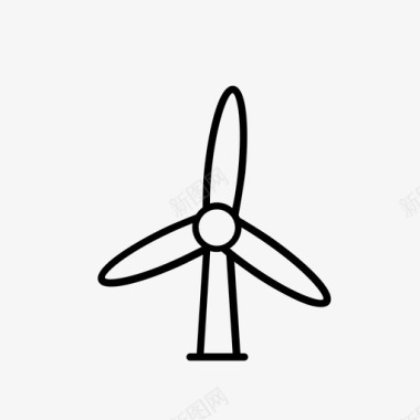 风能清洁能源风扇图标图标