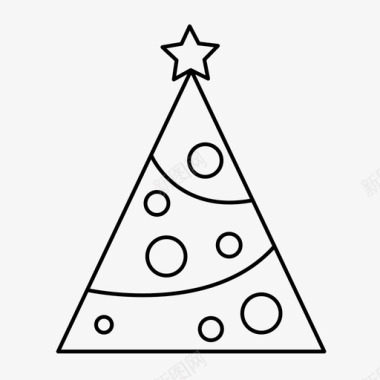 圣诞树十二月装饰图标图标