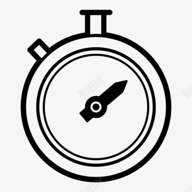 旅游标志秒表时钟计时器图标图标