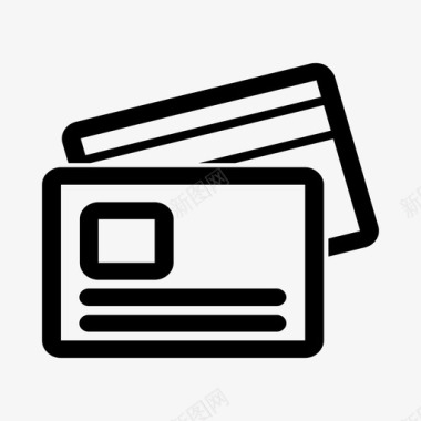 信用卡支付债务信用卡电子支付图标图标