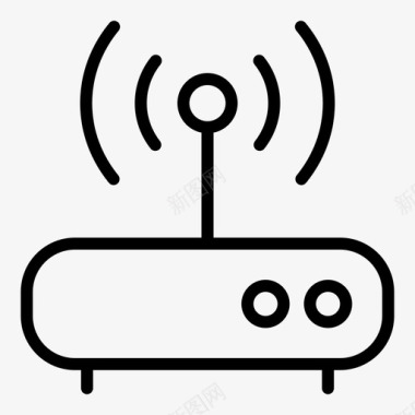 千兆无线路由器wifi路由器互联网信号图标图标