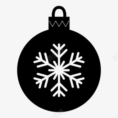 雪花圣诞饰品球装饰品图标图标