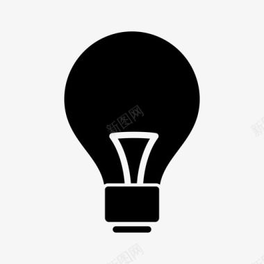 电源灯泡能量想法图标图标