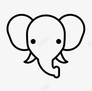 大象动物哺乳动物图标图标