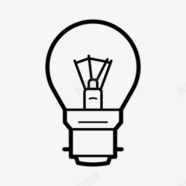 灯泡矢量素材灯泡创意白炽灯泡图标图标