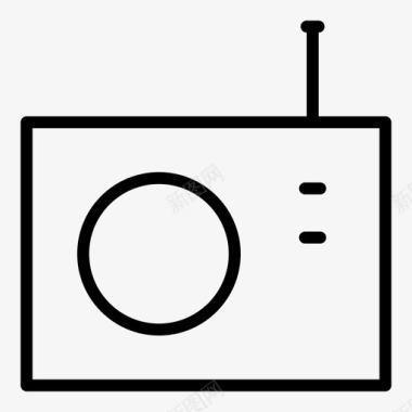 复古鸟笼广播旧播客图标图标