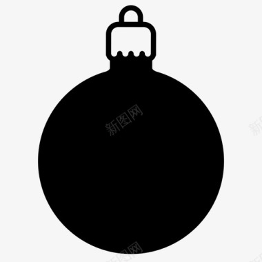 圣诞节装饰圣诞饰品球灯泡图标图标