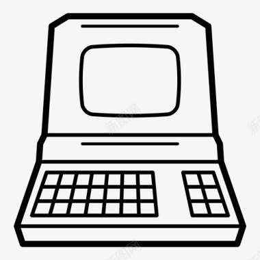 复古复古电脑旧电脑个人电脑图标图标