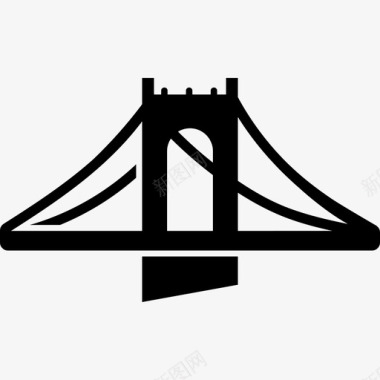 纽约曼哈顿桥建筑纽约图标图标