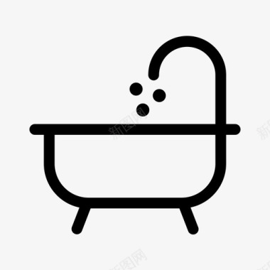 浴缸按摩浴缸淋浴图标图标