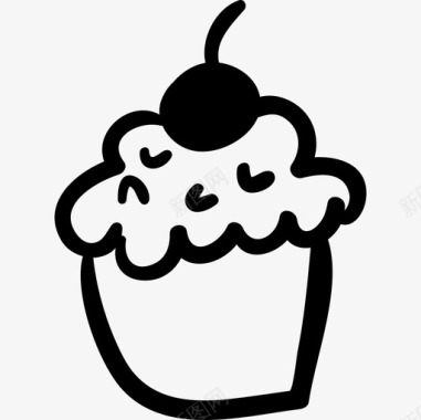 纸杯蛋糕手工甜点食品图标图标