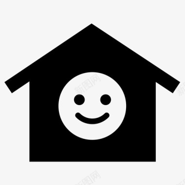 快乐的家快乐的玩房子的图标图标