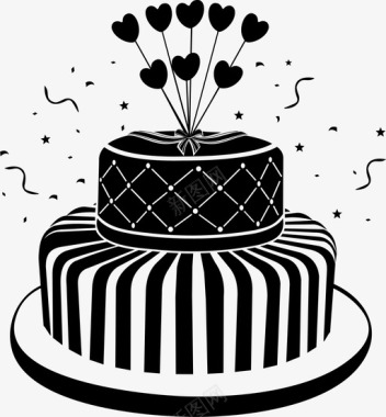 蛋糕周年纪念生日图标图标